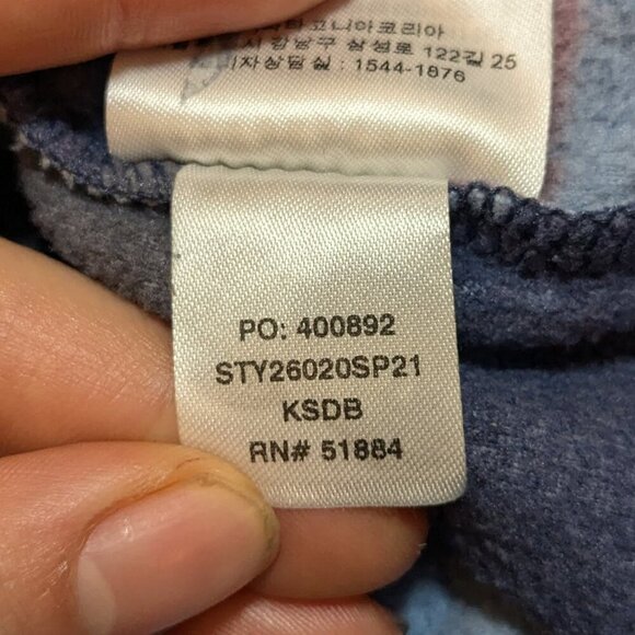 Patagonia Micro D Snap T Pullover Fleece Blue Camo Purple Medium - Picture 7 of 7